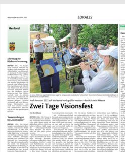 Read more about the article Westfalen-Blatt über Visionsfest